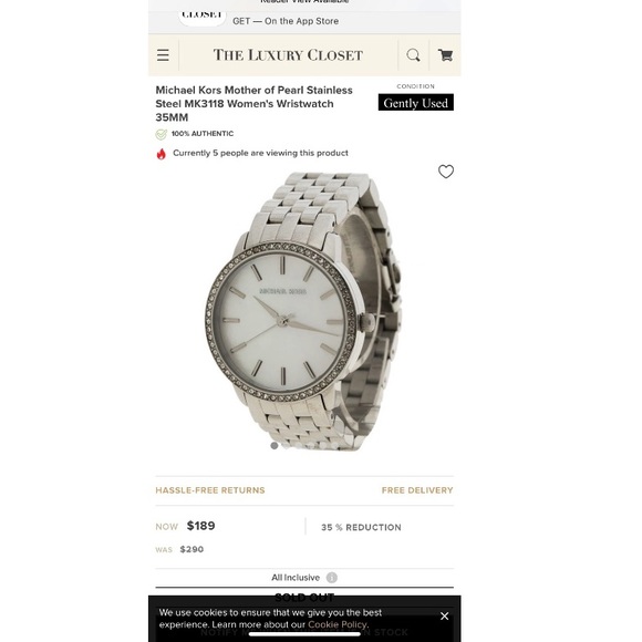 Michael Kors | Accessories | Mk318 Mother Of Pearl Womens  display picture 1